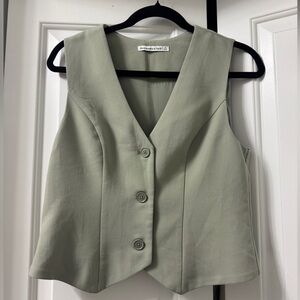 Abercrombie Green Button Up Vest